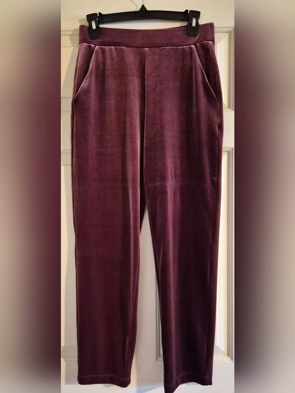 Loft Velour Pull On Pants Rose Gold/maroon